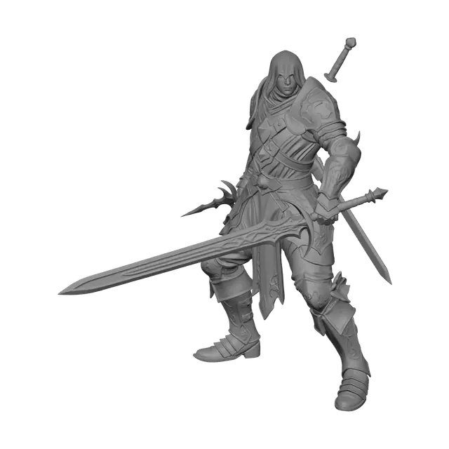 3D model for Fantasy Battle Mage Character