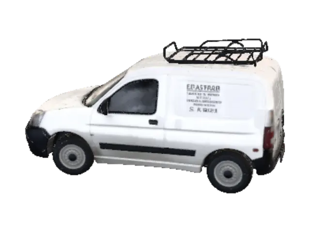 3D model for White Cargo Van with Roof Rack
