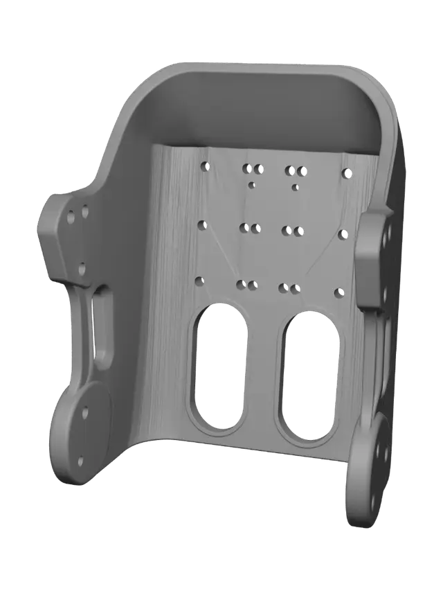 3D model for Black 3D-Printed Mounting Bracket
