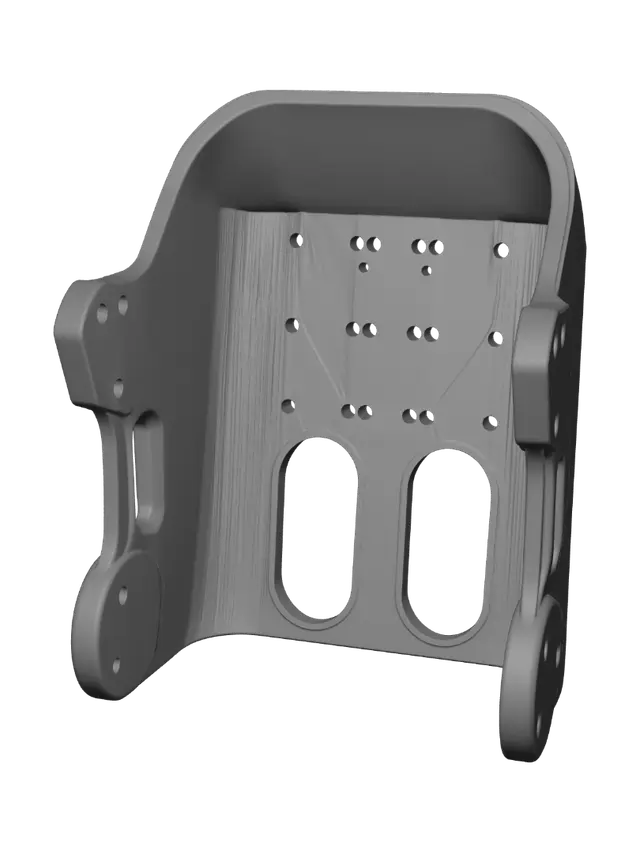 3D model for Black 3D-Printed Mounting Bracket