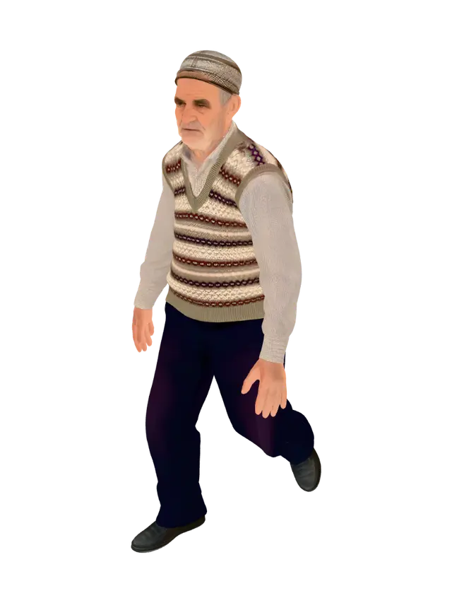 3D model for yaşlı türk dede