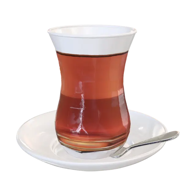 3D model for çay bardağı ve çay altlığı kaşığı