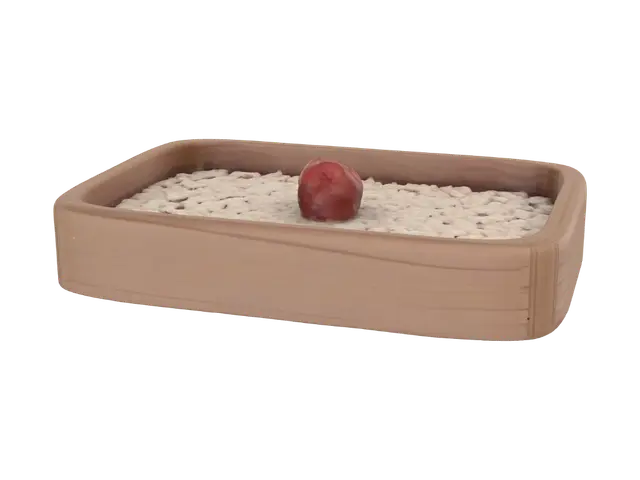 Umeboshi on rice - Delicacy 3D model, vytvořený pomocí AI