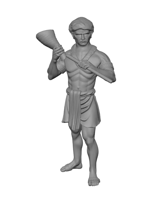 3D model for Primitive Warrior Figure