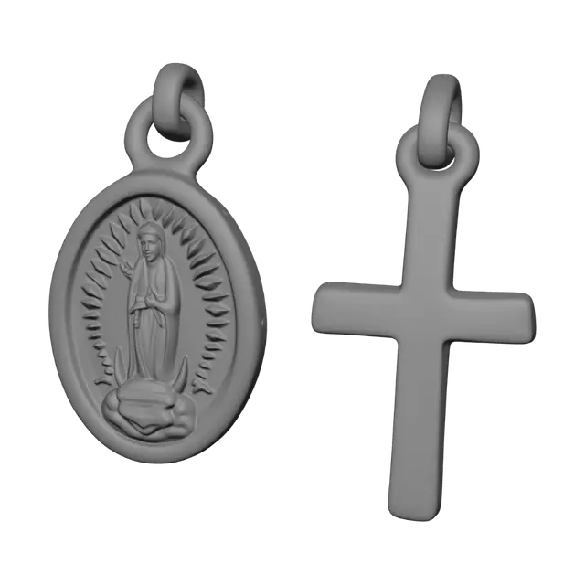 3D model for Our Lady of Guadalupe Medal and Cross