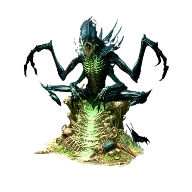 Bonelord of the Green Chasm - Acid 3D model, vytvořený pomocí AI