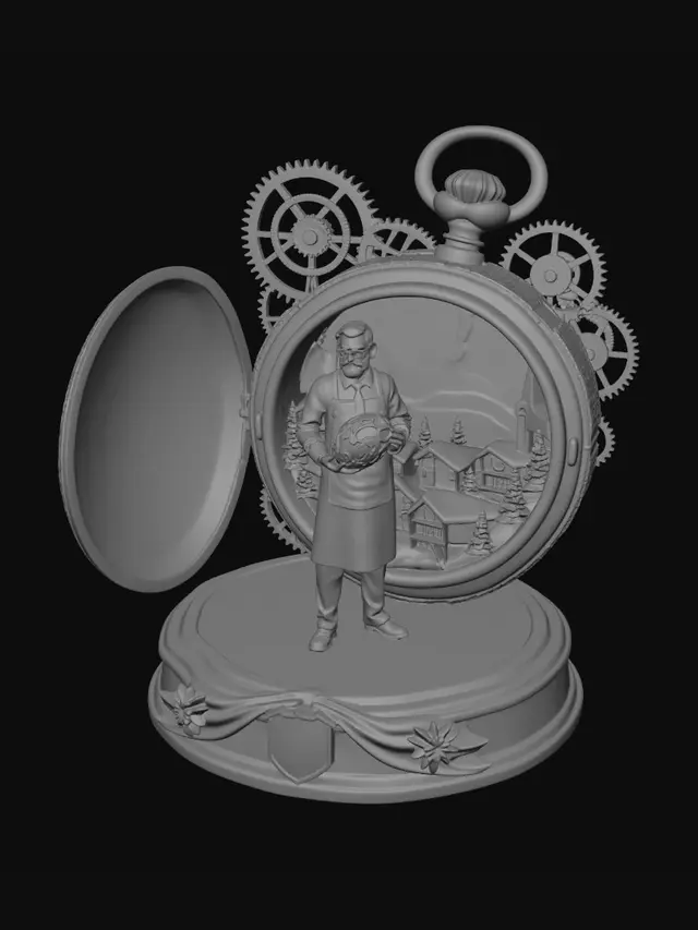 3D model for The Alpine Timekeeper