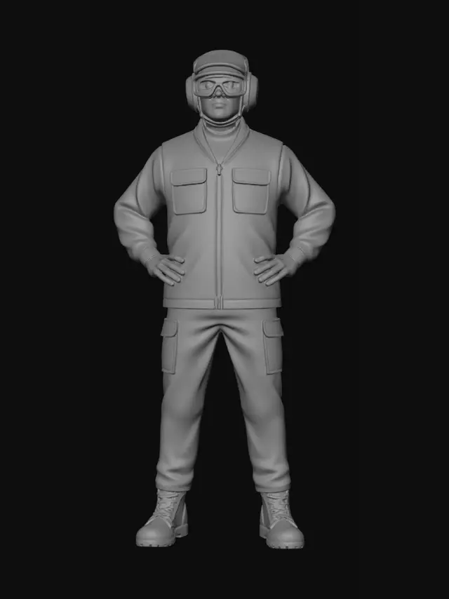 3D model for Worker in Safety Gear