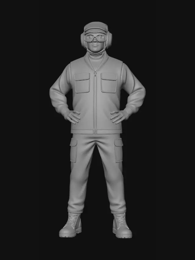 3D model for Worker in Safety Gear
