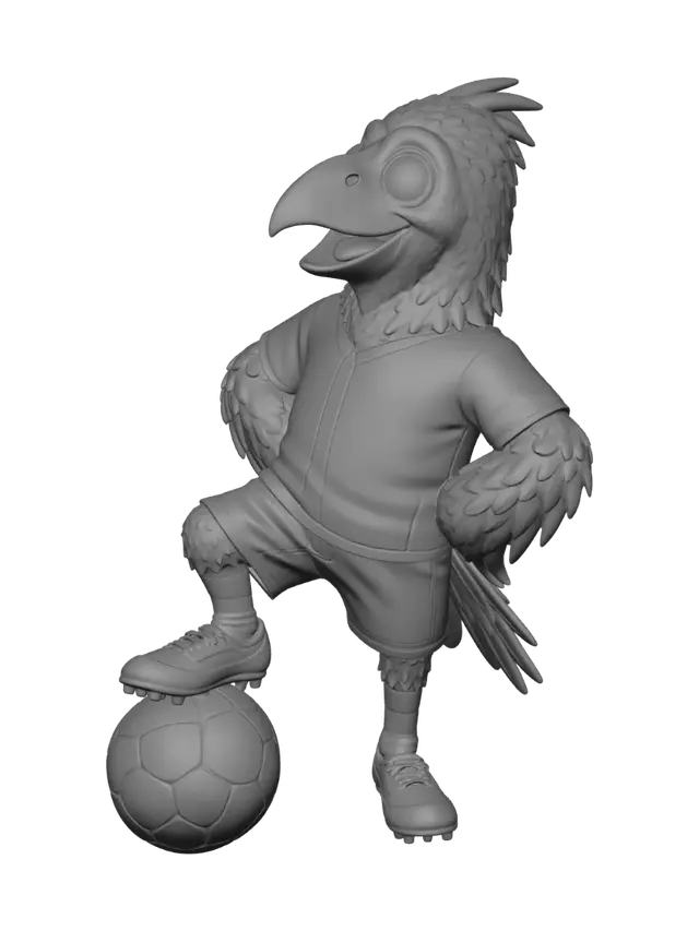 3D model for Paraguay's Feathery Striker