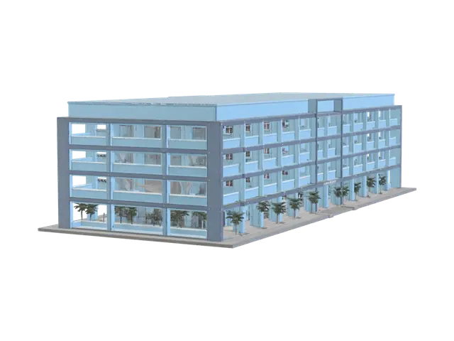 Building - Academic 3D model, vytvořený pomocí AI