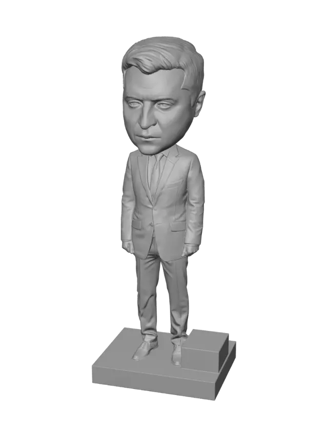 3D model for Volodymyr Zelenskyy Bobblehead