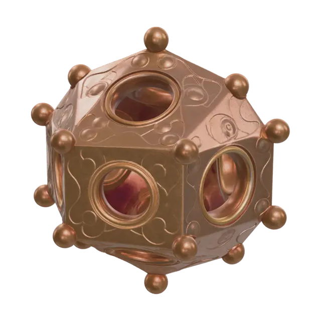 Modern Roman Dodecahedron 3D model, vytvořený pomocí AI