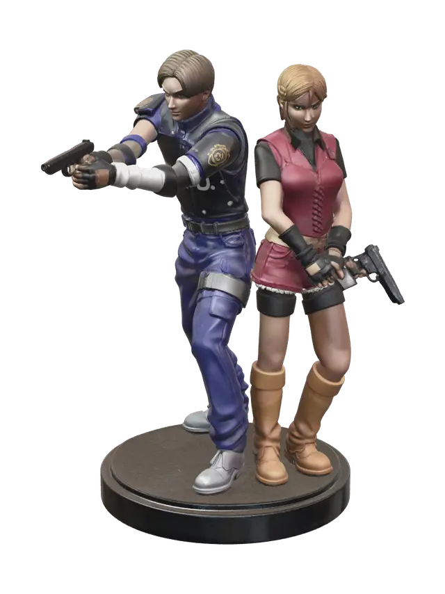 Low-Poly Resident Evil - Residentevil 3D model, vytvořený pomocí AI