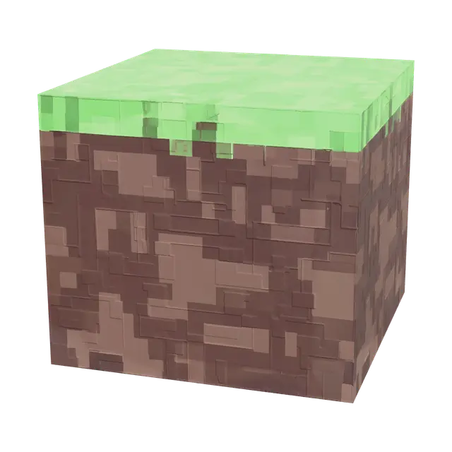 3D model for Weathered Minecraft Grass Block
