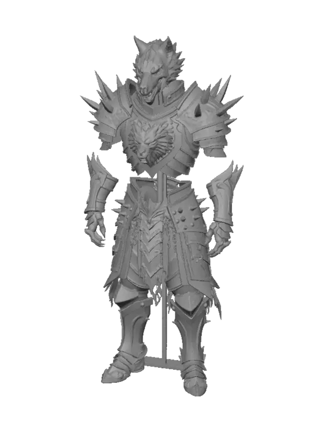3D model for Runebound Wolf Knight