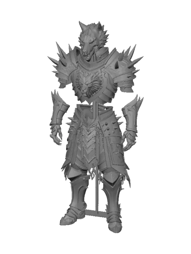 3D model for Runebound Wolf Knight