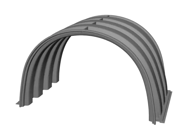 3D model for Green Ribbed Arch Shelter