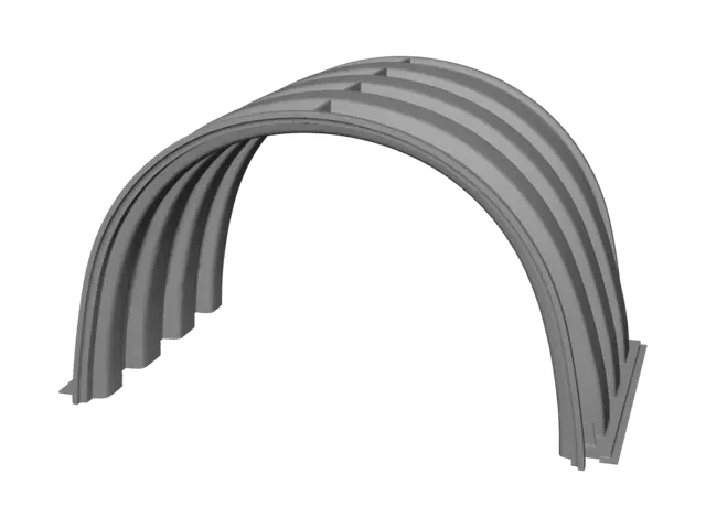 3D model for Green Ribbed Arch Shelter