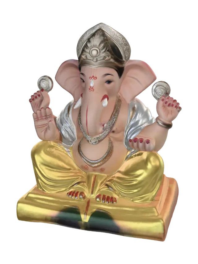 3D model for Ganesh Idol Amid Green Leaves