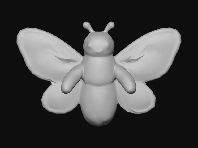 3D model for handmade cotton fabric moth shaped stuffed toy