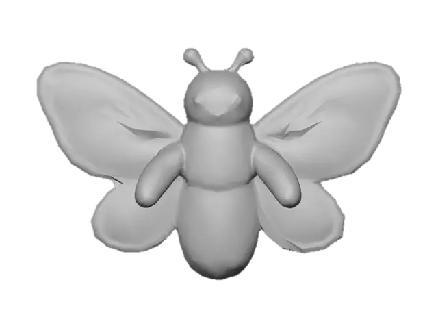 3D model for handmade cotton fabric moth shaped stuffed toy