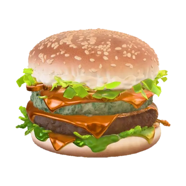 3D model for Double-Patty Cheeseburger