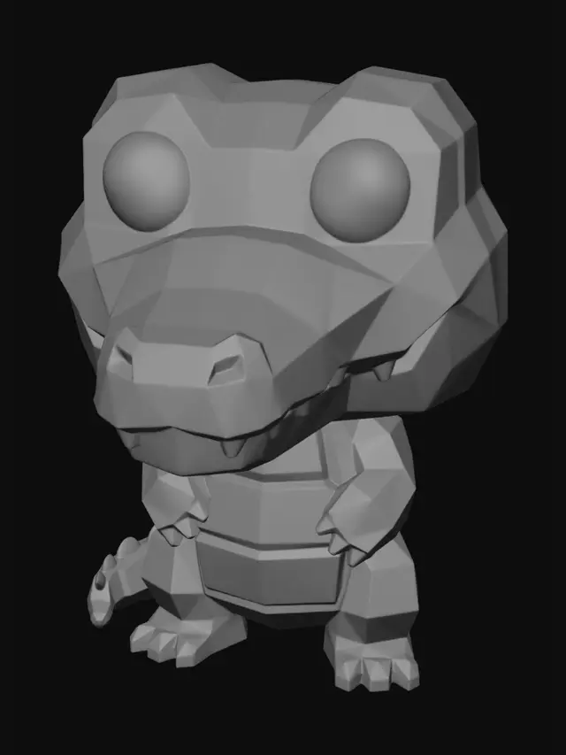 3D model for Geometric Crocodile