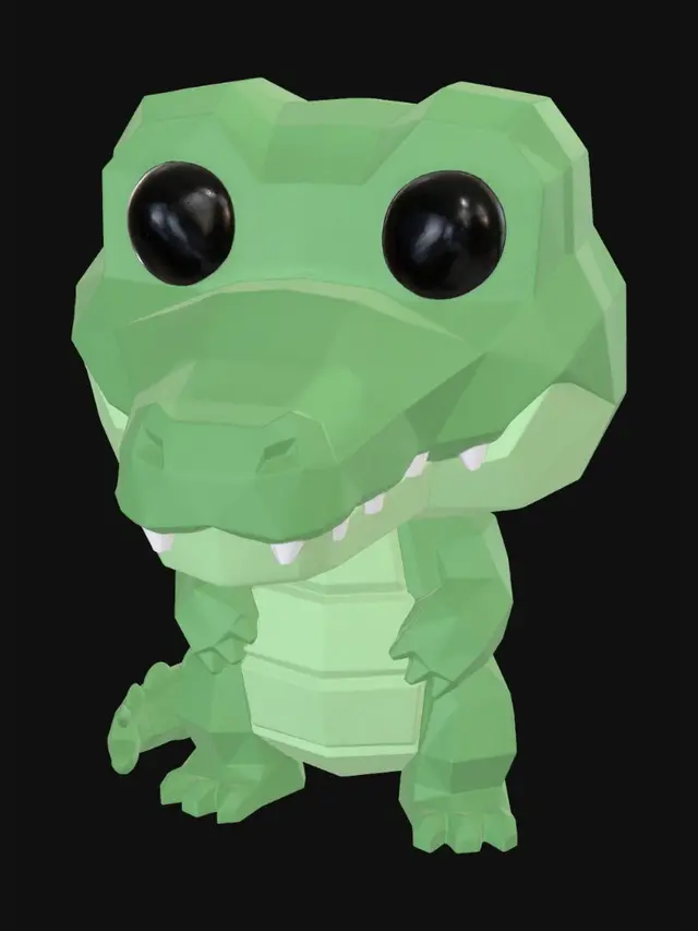 3D model for Geometric Crocodile