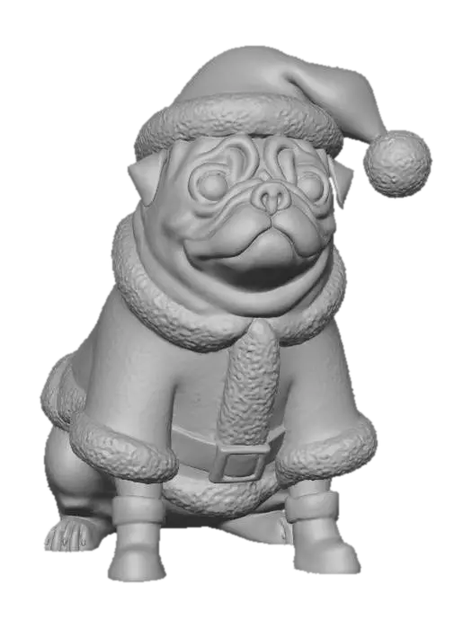 3D model for Santa Pug, #Christmas2025#