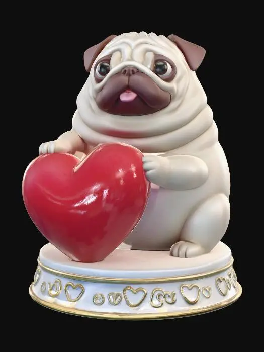 3D model for Heartfelt Pug
