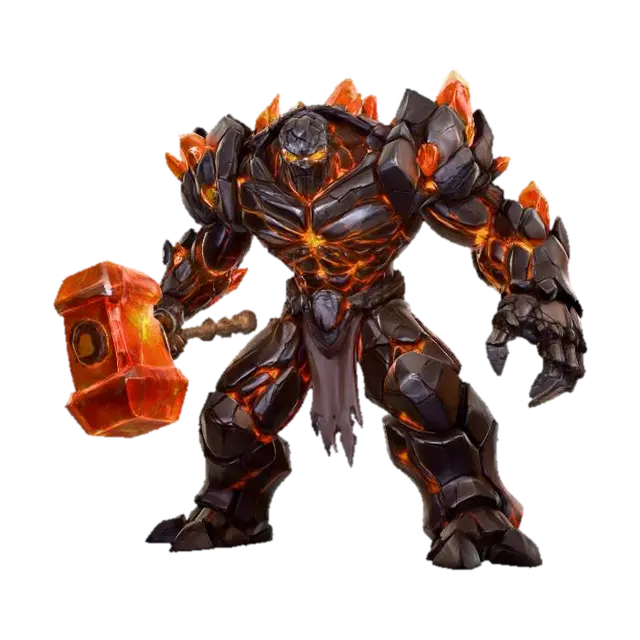 Molten Titan, #villain# - Titans 3D model, vytvořený pomocí AI