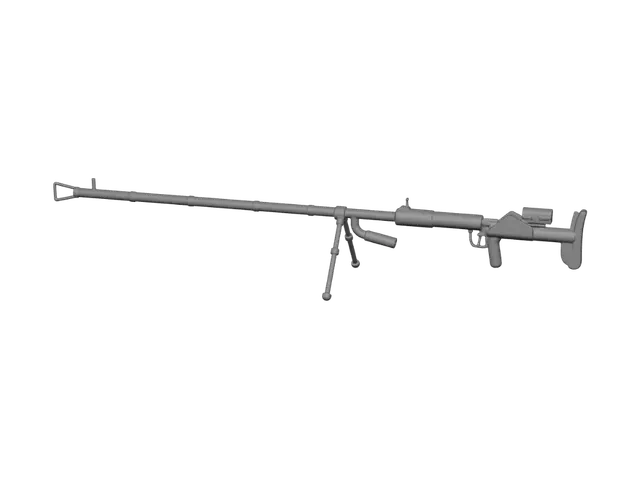 3D model for Long-Range Sniper Rifle with Bipod