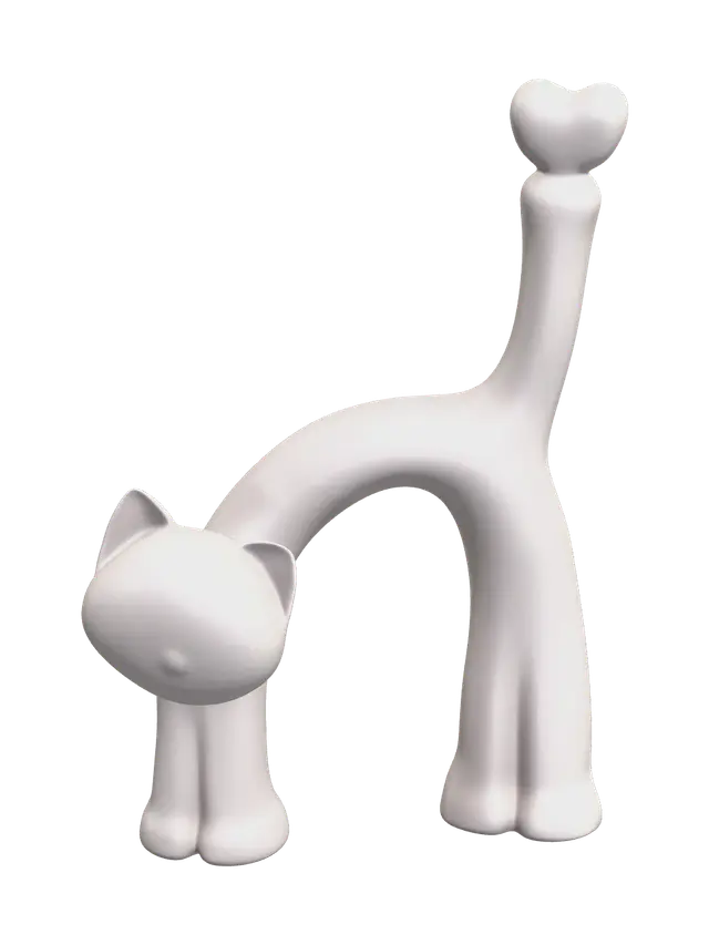 Fantasy Cat Reference - Paws 3D model, vytvořený pomocí AI