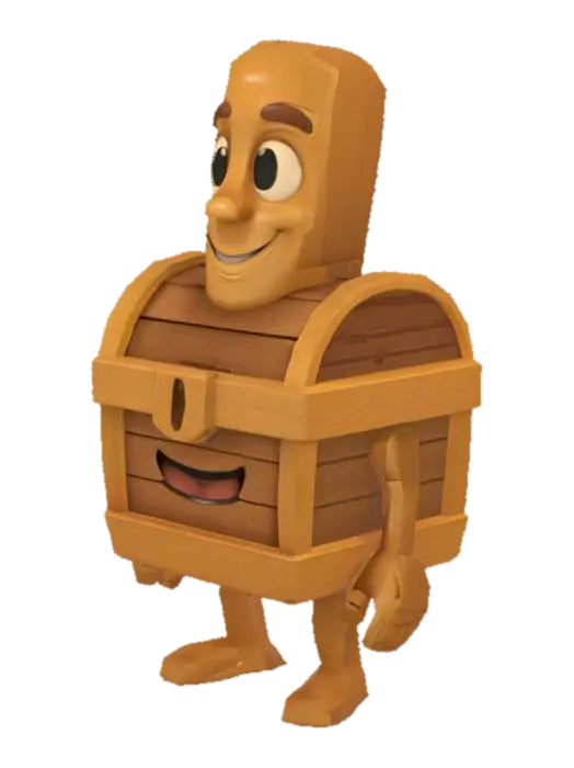 Chest Buddy - Brainrot 3D model, vytvořený pomocí AI