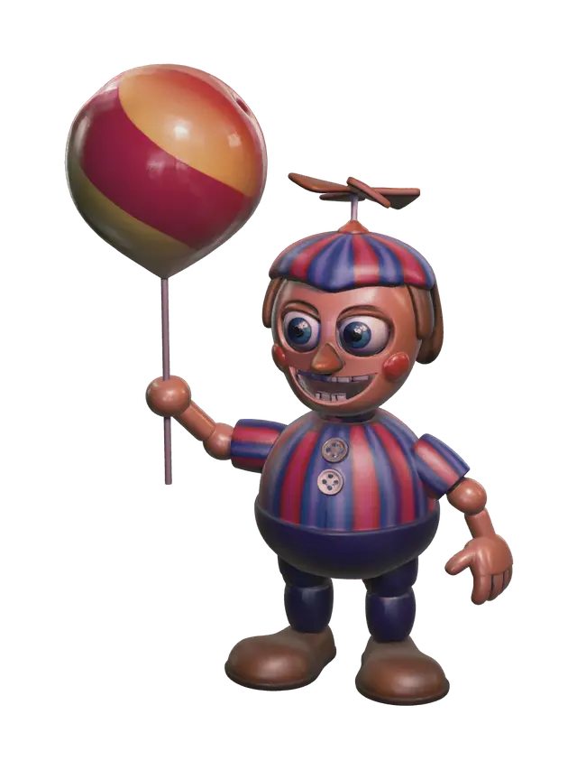 Realistic Balloon Boy Fnaf Movie 3D model, vytvořený pomocí AI