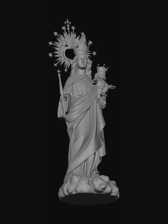 3D model for Sunburst Madonna and Child