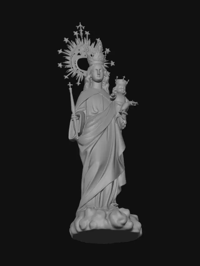 3D model for Sunburst Madonna and Child