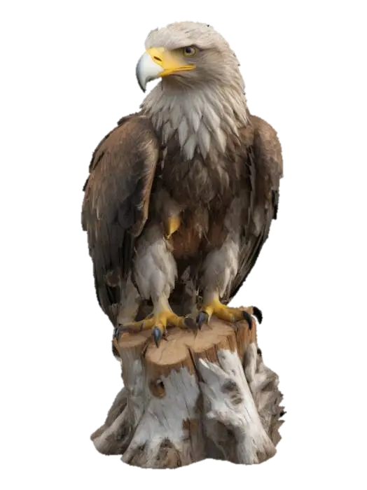Eagle - Stump 3D model, vytvořený pomocí AI