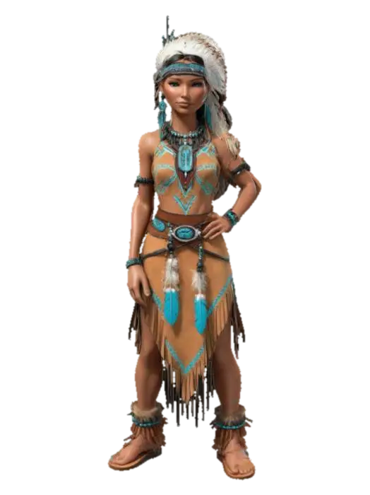 Native American - Sandals 3D model, vytvořený pomocí AI