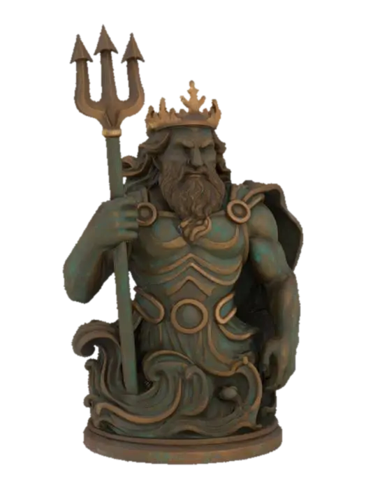 Neptun_#ocean# - Patina 3D model, vytvořený pomocí AI