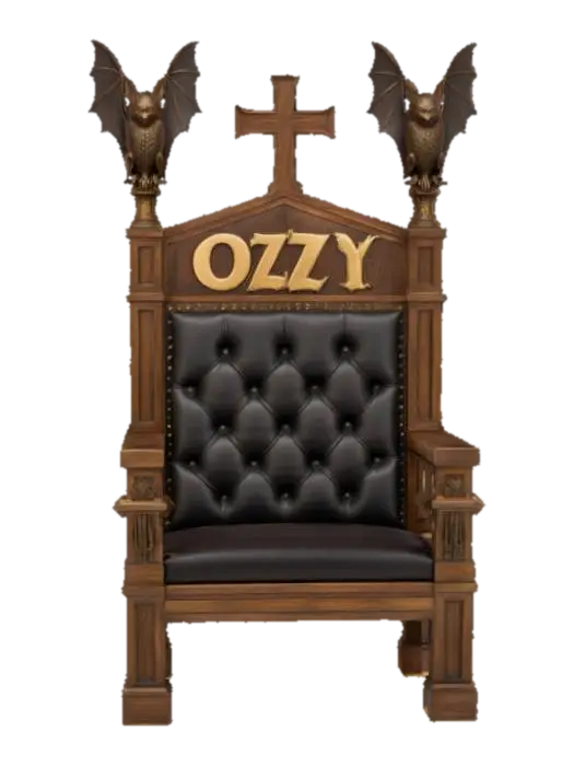 🤘The Empty Throne _ In Memory of Ozzy🤘-3D-modell, genererad av AI