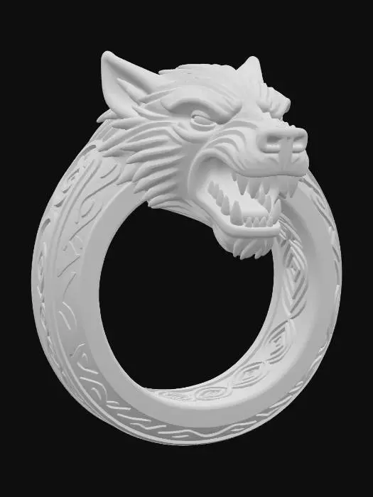 3D model for Wolf_Ring