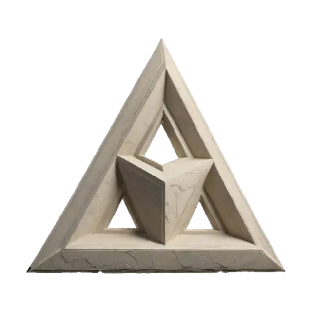Tri-Veritas - Triangle 3D model, vytvořený pomocí AI