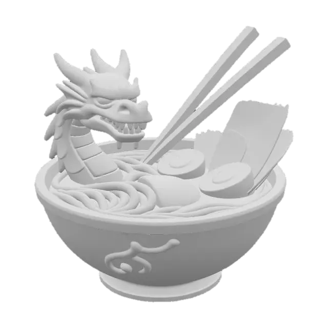 3D model for Dragon_Ramen_Bowl,#food#
