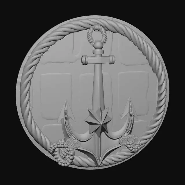 3D model for Naval_Anchor_Medallion