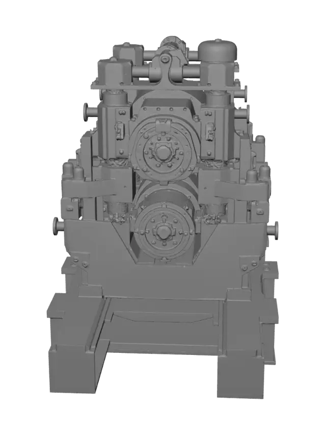 3D model for Dual-gear hydraulic pump assembly
