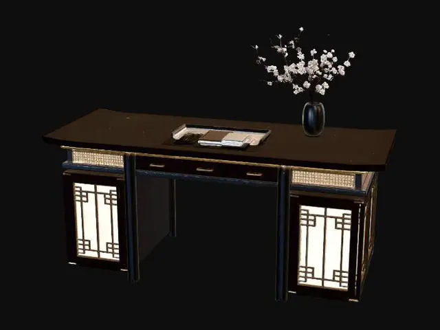 3D model for Zen Lantern Desk