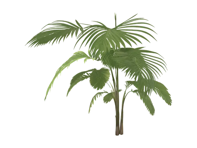 Young Palm Plant 3D model, vytvořený pomocí AI