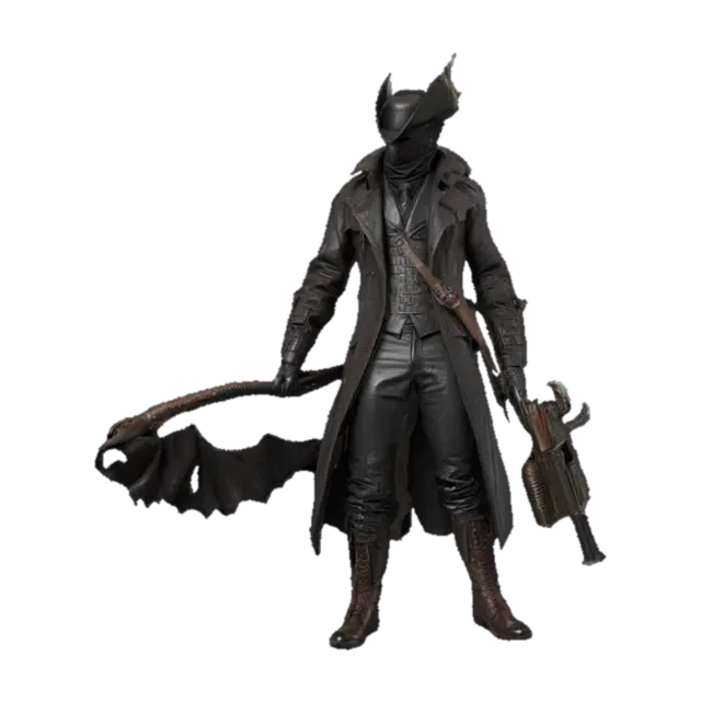 Hunter's Attire - Bloodborne 3D model, vytvořený pomocí AI